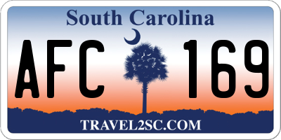 SC license plate AFC169