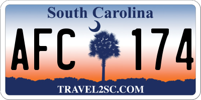 SC license plate AFC174