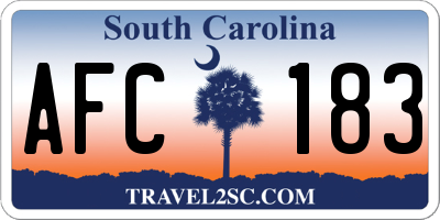 SC license plate AFC183