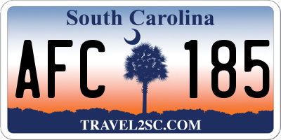 SC license plate AFC185