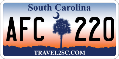 SC license plate AFC220