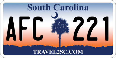 SC license plate AFC221