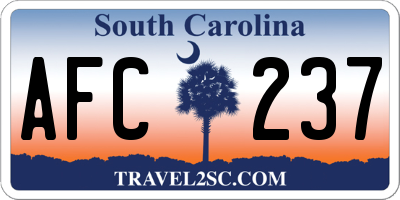 SC license plate AFC237