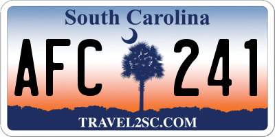 SC license plate AFC241