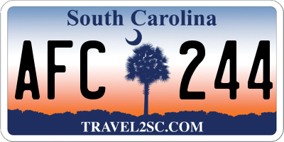 SC license plate AFC244