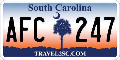 SC license plate AFC247