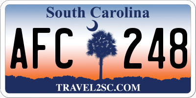 SC license plate AFC248