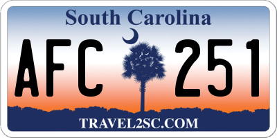 SC license plate AFC251