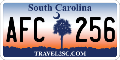 SC license plate AFC256