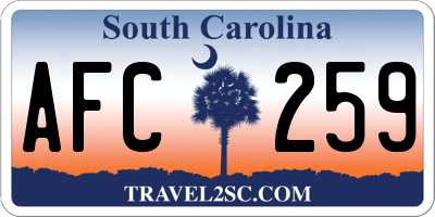 SC license plate AFC259