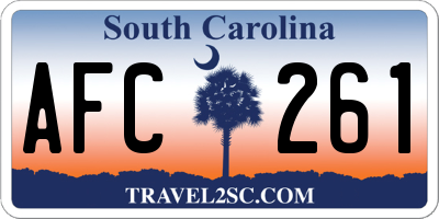 SC license plate AFC261
