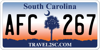 SC license plate AFC267