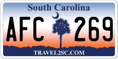 SC license plate AFC269