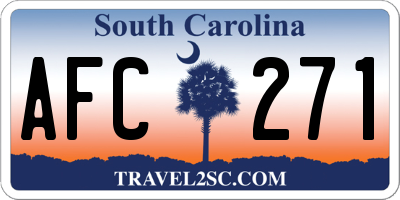 SC license plate AFC271