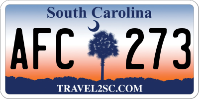 SC license plate AFC273