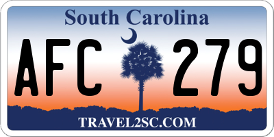 SC license plate AFC279