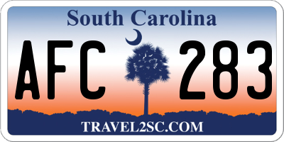 SC license plate AFC283