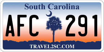 SC license plate AFC291