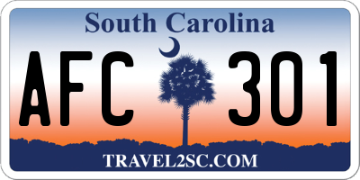 SC license plate AFC301
