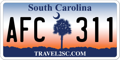 SC license plate AFC311
