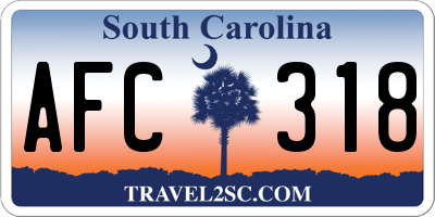 SC license plate AFC318