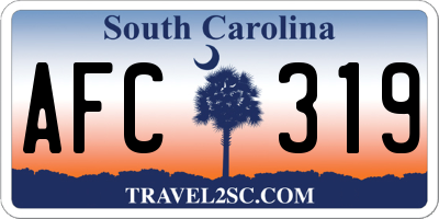 SC license plate AFC319