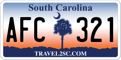 SC license plate AFC321