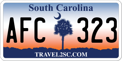 SC license plate AFC323