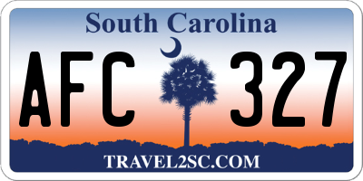 SC license plate AFC327