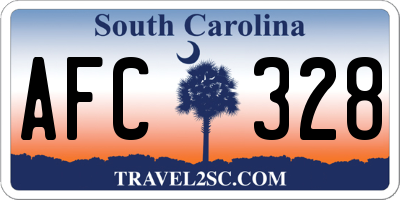 SC license plate AFC328