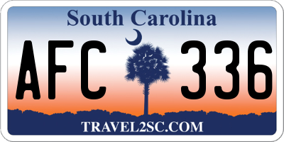 SC license plate AFC336