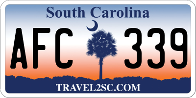 SC license plate AFC339