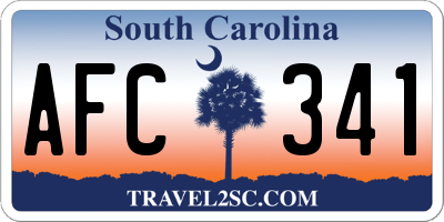 SC license plate AFC341