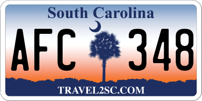 SC license plate AFC348