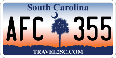 SC license plate AFC355