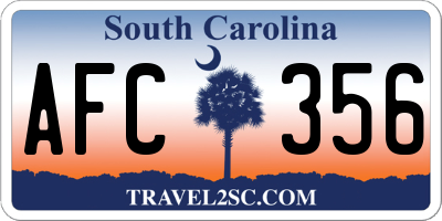 SC license plate AFC356