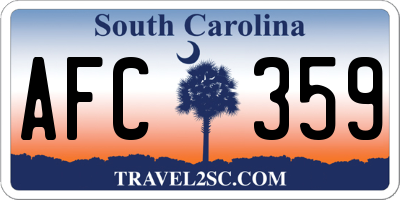 SC license plate AFC359