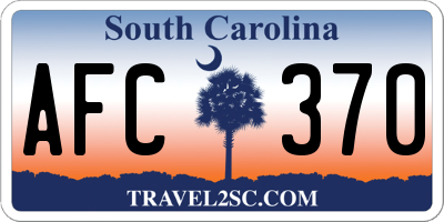 SC license plate AFC370