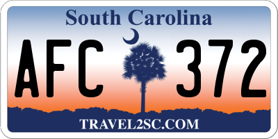 SC license plate AFC372