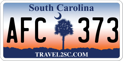 SC license plate AFC373