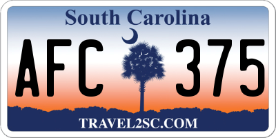 SC license plate AFC375