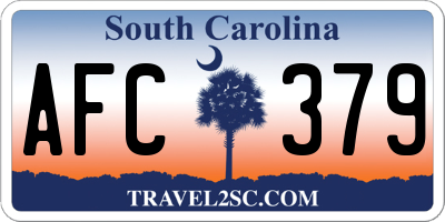 SC license plate AFC379