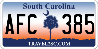 SC license plate AFC385