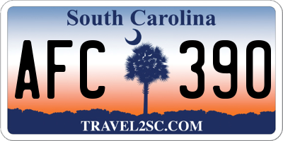 SC license plate AFC390
