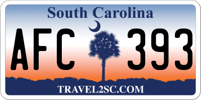 SC license plate AFC393
