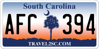 SC license plate AFC394