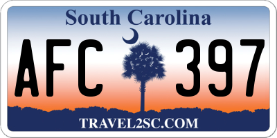 SC license plate AFC397
