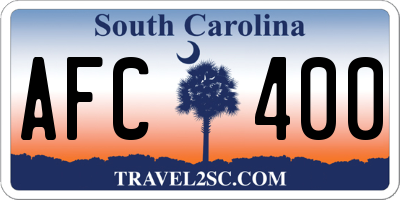 SC license plate AFC400