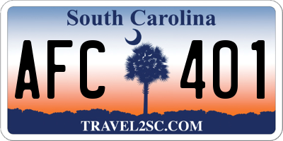 SC license plate AFC401
