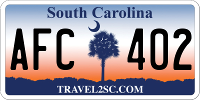 SC license plate AFC402